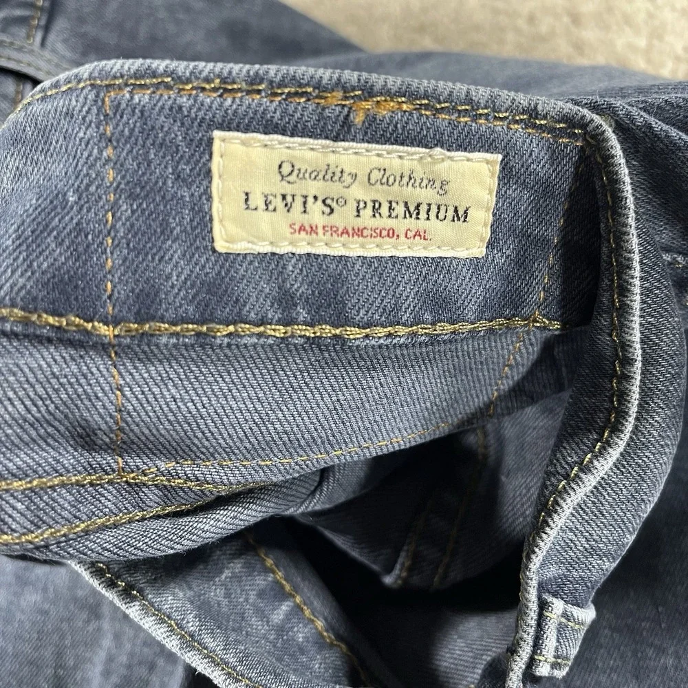 Levis 512 Slim Taper Mens DISTRESSED Denim STRETCH Jeans 34x34 FIT 34x33 NWT